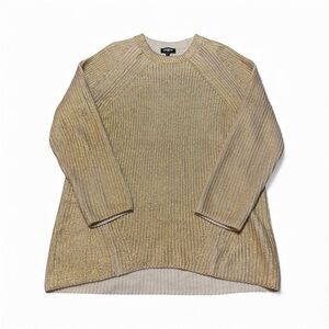 Express Cream and Gold Knit Sweater